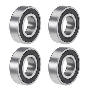 4pcs 6205-2RS 25x52x15mm Double Rubber Seal Bearings Deep Groove Ball Bearing