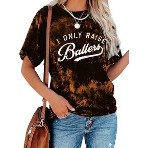 Busy Raising Ballers I Only Raise Ballers Letter Print T-Shirt Tops