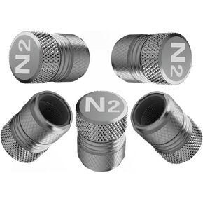 Tire Valve Stem Caps - 5 Pack Corrosion Resistant Premium Anodized Alloy Air Valve Caps Universal for Car SUV Bike Accessories Green