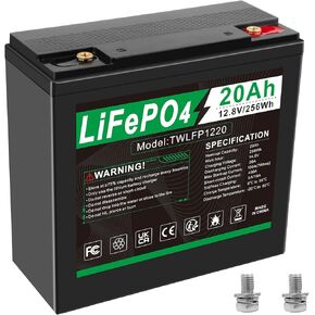 بطارية ARyee 12V 10Ah Deep Cycle LiFePO4، بطارية قابلة لإعادة الشحن لأكثر من 2000 دورة، بطارية ليثيوم مدمجة لا تحتاج إلى صيانة BMS للإضاءة في حالات الطوارئ، مكتشف الأسماك، النظام الشمسي، UPS والمزيد in Kuwait