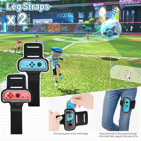 حزمة ملحقات سويتش الرياضية 14 في 1 لمجموعة ألعاب نينتندو سويتش / أوليد الرياضية العائلية، تشمل Game GunX1، ونوادي الجولفX2، ومقابض اليدX2، وأشرطة الساقX2، وأشرطة المعصمX2، ومضارب التنسX2، والسيوفX2، وWri in Kuwait