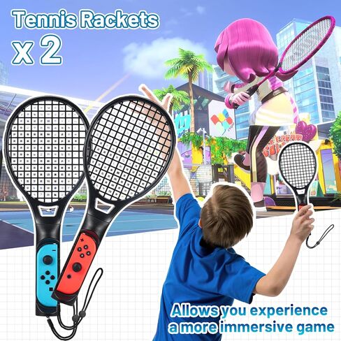 حزمة ملحقات سويتش الرياضية 14 في 1 لمجموعة ألعاب نينتندو سويتش / أوليد الرياضية العائلية، تشمل Game GunX1، ونوادي الجولفX2، ومقابض اليدX2، وأشرطة الساقX2، وأشرطة المعصمX2، ومضارب التنسX2، والسيوفX2، وWri in Kuwait