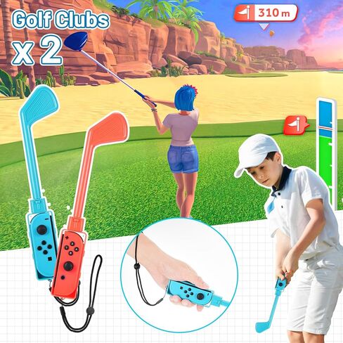 حزمة ملحقات سويتش الرياضية 14 في 1 لمجموعة ألعاب نينتندو سويتش / أوليد الرياضية العائلية، تشمل Game GunX1، ونوادي الجولفX2، ومقابض اليدX2، وأشرطة الساقX2، وأشرطة المعصمX2، ومضارب التنسX2، والسيوفX2، وWri in Kuwait