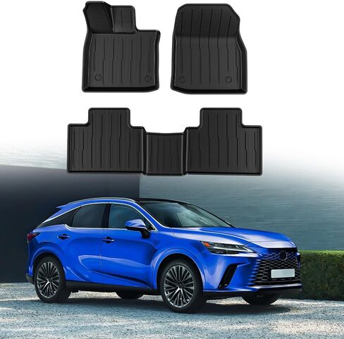 Cargo Liner Seat Back Covers for 2023 2024 Lexus RX350 Accessories, All-Weather TPE Car Carpets Trunk Mat Custom Fit Lexus RX350/RX350h/RX500h(Not Fit RX450h) in Saudi Arabia