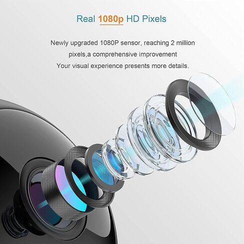 Mini Hidden Camera WiFi Camera, Portable Nanny Camera 1080P Home Security Surveillance Cameras with AI Motion Detection Alerts, Clear Night Vision,Real Time Record Surveillance Camera in Saudi Arabia