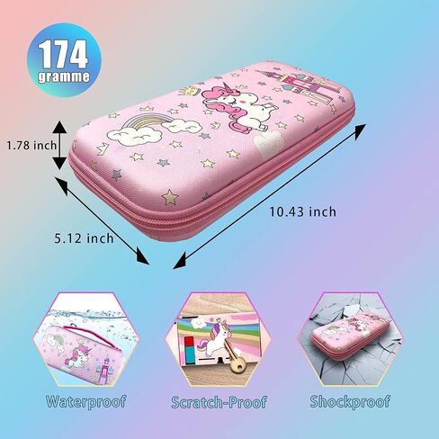 Hard Carrying Case Kit for Nintendo Switch, Unicorn Portable Travel Bag with TPU Protective Case Soft for Nintendo Switch, 12 Game Card Slots & Mesh Pocket to Store All Accessories in Saudi Arabia