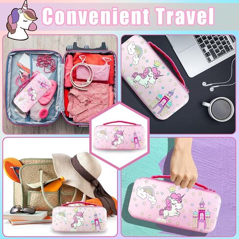 Hard Carrying Case Kit for Nintendo Switch, Unicorn Portable Travel Bag with TPU Protective Case Soft for Nintendo Switch, 12 Game Card Slots & Mesh Pocket to Store All Accessories in Saudi Arabia
