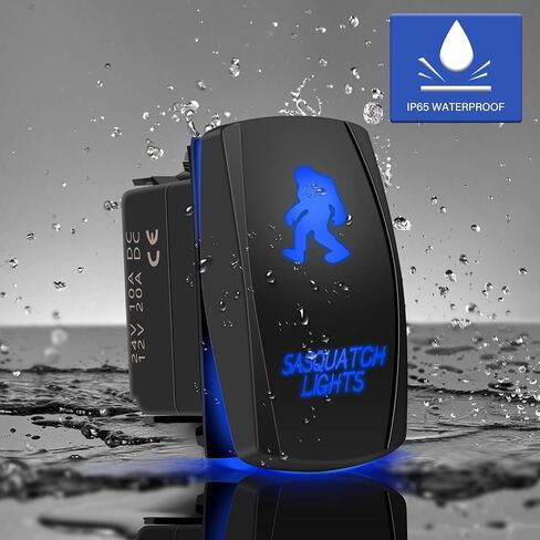 مقاوم للماء 5 دبوس أضواء خلفية الروك التبديل الليزر إصبع SPST ON / OFF اثنين LED الخلفية الضوء الأزرق 20A 12V للسيارات السيارات دراجة نارية شاحنة قارب البحرية على الطرق الوعرة استبدال عدة (مع سلك الطائر) in Saudi Arabia