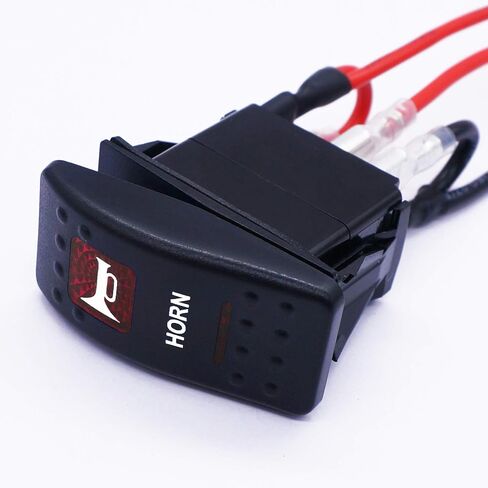 Twidec/لحظة القرن الروك تبديل التبديل SPST 5 دبوس 20A 12V 24VDC ON OFF الأحمر LED ضوء دفع زر التبديل شريط السيارة مع مجموعة أسلاك التوصيل A11625B-R-X in Saudi Arabia