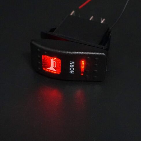 Twidec/لحظة القرن الروك تبديل التبديل SPST 5 دبوس 20A 12V 24VDC ON OFF الأحمر LED ضوء دفع زر التبديل شريط السيارة مع مجموعة أسلاك التوصيل A11625B-R-X in Saudi Arabia