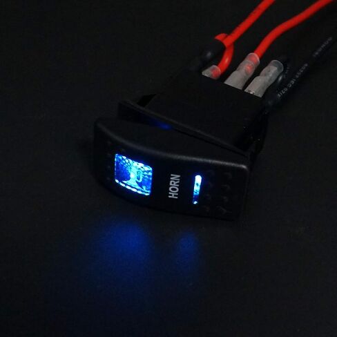 Twidec/لحظة القرن الروك تبديل التبديل SPST 5 دبوس 20A 12V 24VDC ON OFF الأحمر LED ضوء دفع زر التبديل شريط السيارة مع مجموعة أسلاك التوصيل A11625B-R-X in Saudi Arabia
