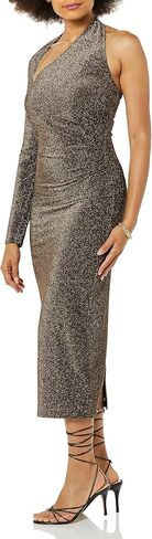 Women's Nola One Shoulder Metallic Midi Dress in Saudi Arabia