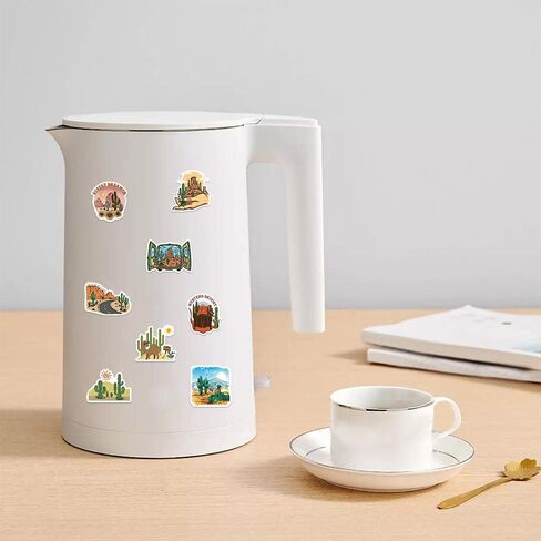 50 قطعة من ملصقات مغامرات الصحراء من الفينيل المقاومة للماء لزجاجة المياه والكمبيوتر المحمول والجيتار ولوح التزلج والدراجة النارية والدراجة النارية وقارورة مائية وحقيبة الأمتعة للبالغين والمراهقين (مغامرة الصحراء) in Kuwait