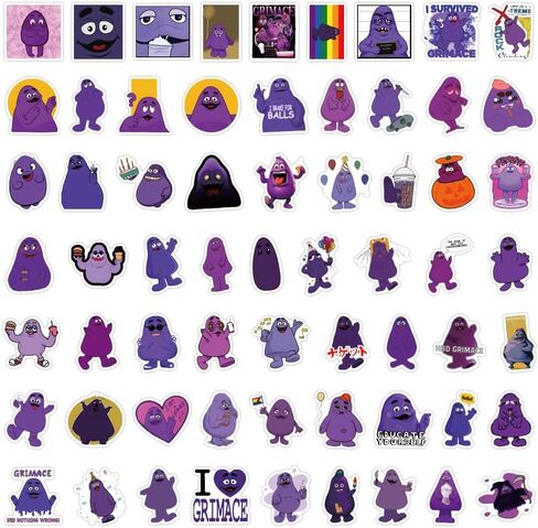 مجموعة 63 قطعة من ملصقات التجهم، ملصقات لاصقة مقاومة للماء من الفينيل الجمالية الكرتونية اللطيفة لزجاجة المياه، والكمبيوتر المحمول، والهاتف، ودفتر القصاصات، وهدايا يومية للبالغين والمراهقين in Kuwait