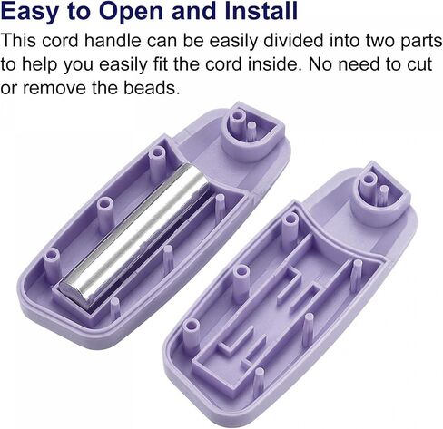 uxcell Blind Cord Weight, 2Pcs 80mm Curtain Window Shutter Beaded Chain Handle Roman Vertical Roller Shade Accessories, Blue in Kuwait