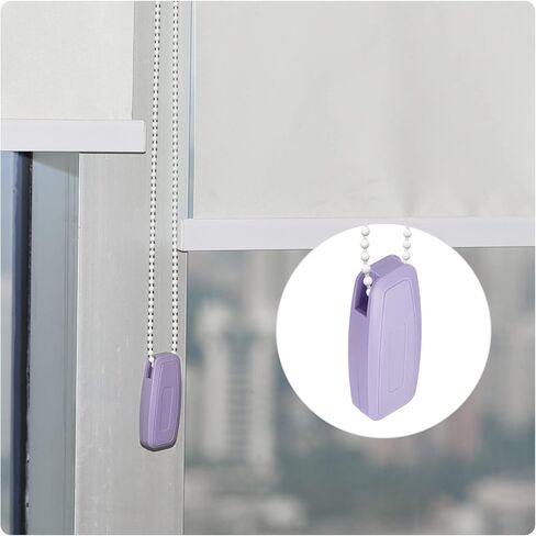 uxcell Blind Cord Weight, 2Pcs 80mm Curtain Window Shutter Beaded Chain Handle Roman Vertical Roller Shade Accessories, Blue in Kuwait