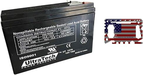 أداة متعددة البطاقات 46 في 1 من Neptune - Plus UltraTech UT1270 12V 7 Ah بطارية إنذار حمض الرصاص المختومة UT-1270 UT-1272 (بطارية واحدة + أداة واحدة) in Kuwait