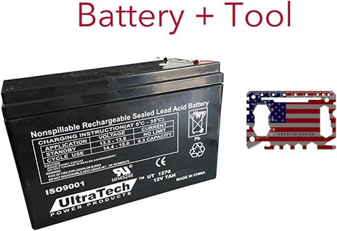 أداة متعددة البطاقات 46 في 1 من Neptune - Plus UltraTech UT1270 12V 7 Ah بطارية إنذار حمض الرصاص المختومة UT-1270 UT-1272 (بطارية واحدة + أداة واحدة) in Kuwait