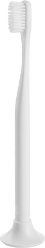 Reusable Toothbrush and Stand Made with Reusable Material and Soft Nylon Bristles in White in Saudi Arabia