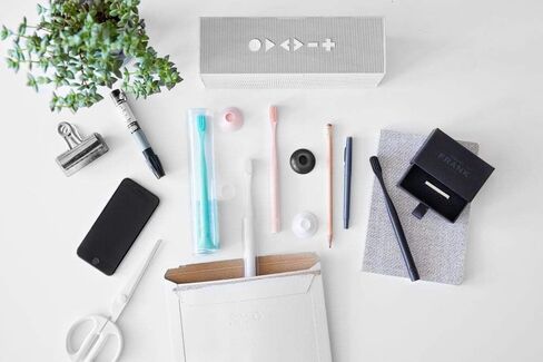 Reusable Toothbrush and Stand Made with Reusable Material and Soft Nylon Bristles in White in Saudi Arabia