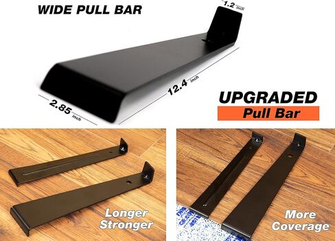 طقم تركيب أرضيات الفينيل | أدوات الأرضيات الخشبية المكونة من 43 قطعة مع 40 فاصلًا وقضيب سحب عالي التحمل وكتلة التنصت | مطرقة مقبض من الألياف الزجاجية المطورة، قبضة ناعمة غير قابلة للانزلاق in Kuwait