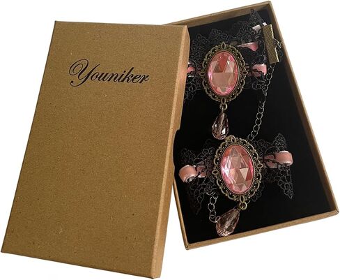 Retro Handmade Choker Necklace for Women Gothic Black Lace Necklace for Halloween Punk Costume Party Royal Court Vampire Choker in Saudi Arabia