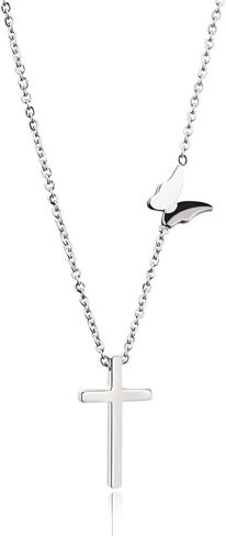 الطبقات مشبك الورق قلادة الصليب قلادة الفراشة القلائد هدايا للنساء الفتيات in Kuwait