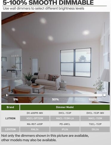 12 حزمة 4 بوصة LED تحديثية للإضاءة، 5CCT 4 بوصة يمكن أن تضيء 2700K-6000K قابلة للتعتيم، 9W 630LM مصابيح سفلية مجوفة مع زخرفة معدنية ناعمة - ETL وEnergy Star معتمدة in Saudi Arabia