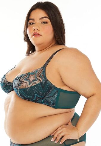 حمالة صدر Savage X للسيدات ذات نصف كوب مطرزة بنجمة لامعة عادية in Kuwait