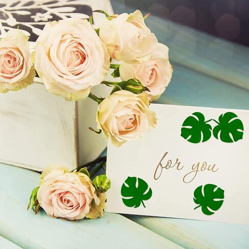 Whaline 500Pcs Gold Foil Monstera Stickers Self-Adhesive Monstera Leaves Seal Stickers Tropical Plant Leaf Label Decals for Greeting Invitation Cards Envelope Sealing Birthday Gift Wrapping Supplies in Kuwait