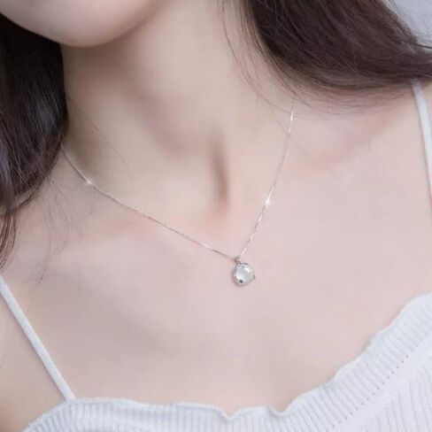 Simple sterling moon stone necklace in Saudi Arabia