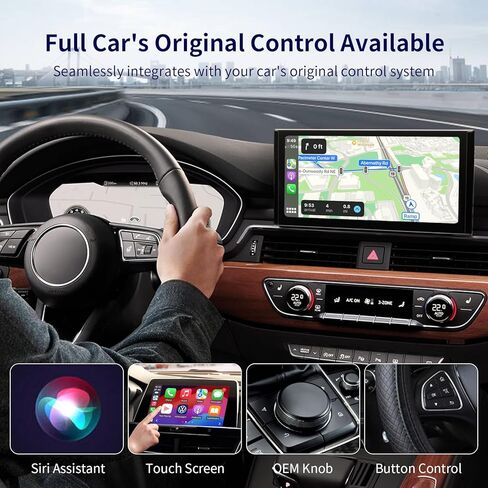 2024 ترقية محول CarPlay اللاسلكي للسيارة CarPlay السلكية، التوصيل والتشغيل CarPlay ai Box لنظام iOS 10+، الحفاظ على التحكم الأصلي، الصندوق السحري يدعم الملاحة والمكالمات الهاتفية لمساعد Siri in Kuwait
