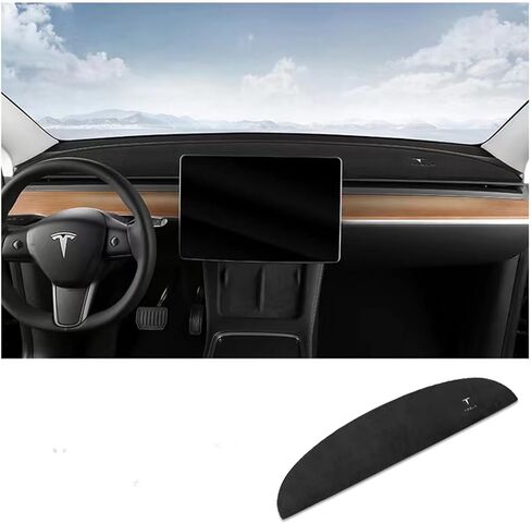 غطاء لوحة القيادة، أغطية لوحة القيادة لطراز تسلا Y/3 2019 2020 2021 ملحقات لوحة القيادة الداخلية المزخرفة للسيارة in Kuwait