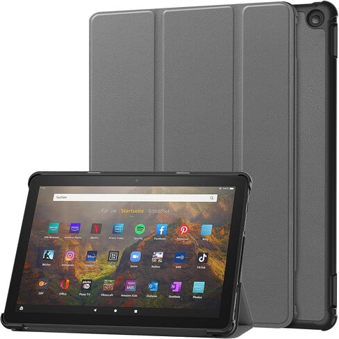 for Amazon All-New Kindle Fire HD 10 2023 Tablet Smart Cover, Ultra Slim Folio Stand Sleep/Wake Up Leather Case for Kindle Fire HD10 13th Generation (2023 Release) 10.1" (KST-Gray) in Saudi Arabia