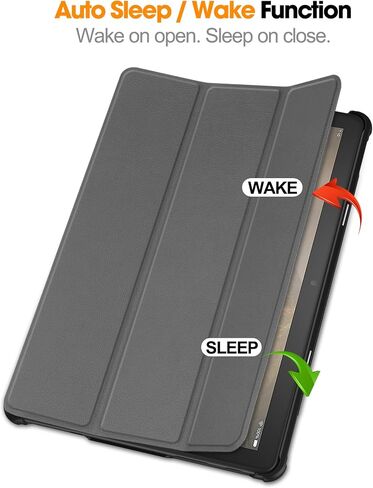 for Amazon All-New Kindle Fire HD 10 2023 Tablet Smart Cover, Ultra Slim Folio Stand Sleep/Wake Up Leather Case for Kindle Fire HD10 13th Generation (2023 Release) 10.1" (KST-Gray) in Saudi Arabia