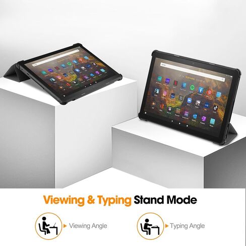 for Amazon All-New Kindle Fire HD 10 2023 Tablet Smart Cover, Ultra Slim Folio Stand Sleep/Wake Up Leather Case for Kindle Fire HD10 13th Generation (2023 Release) 10.1" (KST-Gray) in Saudi Arabia