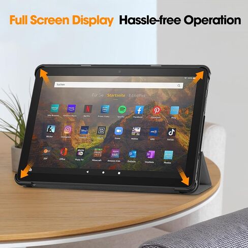 for Amazon All-New Kindle Fire HD 10 2023 Tablet Smart Cover, Ultra Slim Folio Stand Sleep/Wake Up Leather Case for Kindle Fire HD10 13th Generation (2023 Release) 10.1" (KST-Gray) in Saudi Arabia