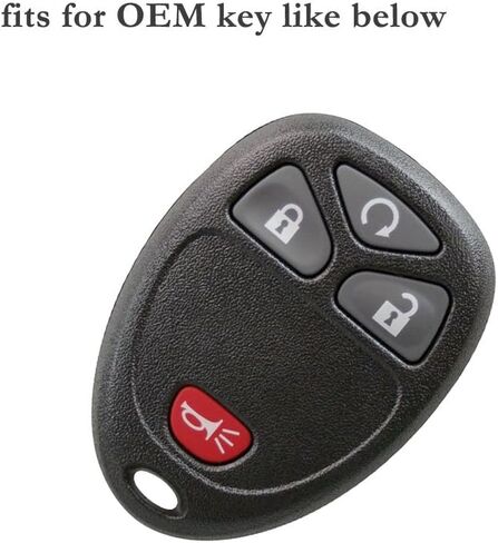 Silicone Cover Protector Case Holder Skin Jacket Compatible with CHEVROLET BUICK GMC 4 Button Remote Key Fob CV4607 Yellow in Saudi Arabia