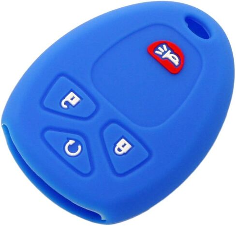 Silicone Cover Protector Case Holder Skin Jacket Compatible with CHEVROLET BUICK GMC 4 Button Remote Key Fob CV4607 Yellow in Saudi Arabia