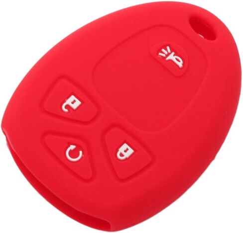 Silicone Cover Protector Case Holder Skin Jacket Compatible with CHEVROLET BUICK GMC 4 Button Remote Key Fob CV4607 Yellow in Saudi Arabia