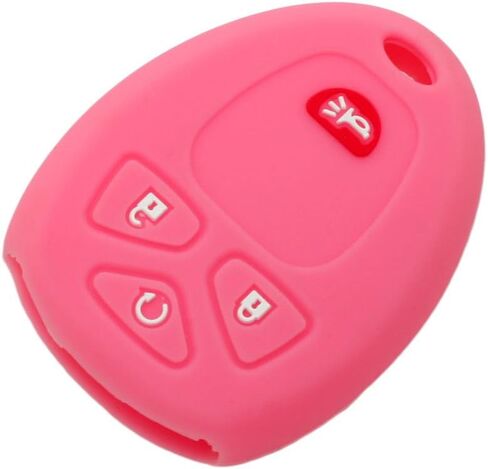 Silicone Cover Protector Case Holder Skin Jacket Compatible with CHEVROLET BUICK GMC 4 Button Remote Key Fob CV4607 Yellow in Saudi Arabia