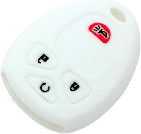 Silicone Cover Protector Case Holder Skin Jacket Compatible with CHEVROLET BUICK GMC 4 Button Remote Key Fob CV4607 Yellow in Saudi Arabia