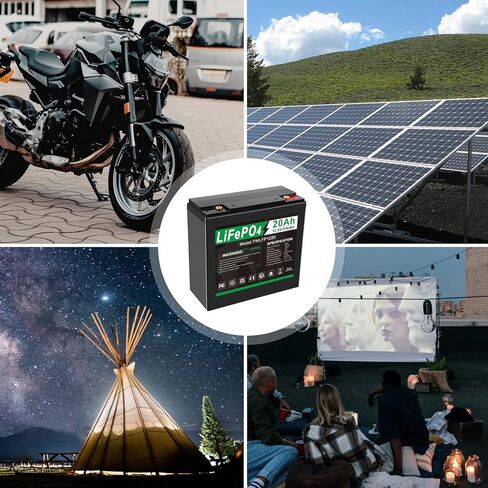 بطارية ARyee 12V 10Ah Deep Cycle LiFePO4، بطارية قابلة لإعادة الشحن لأكثر من 2000 دورة، بطارية ليثيوم مدمجة لا تحتاج إلى صيانة BMS للإضاءة في حالات الطوارئ، مكتشف الأسماك، النظام الشمسي، UPS والمزيد in Kuwait