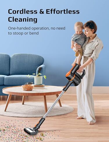 Aspiron Cordless Vacuum Cleaner, 6 in 1 Vacuum Cleaner with HEPA Filter, Powerful Brushless Motor Lightweight Stick and Handheld Vacuum, Rechargeable Long Runtime Vacuum for Pet Hair, Car, Hard Floor in Saudi Arabia