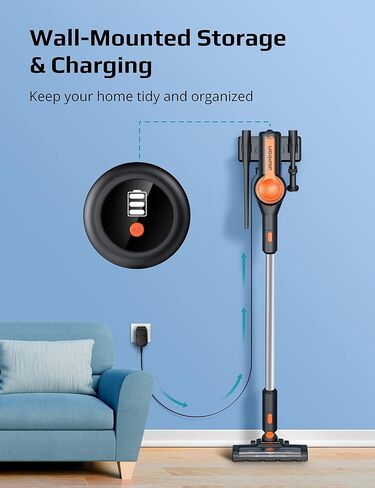 Aspiron Cordless Vacuum Cleaner, 6 in 1 Vacuum Cleaner with HEPA Filter, Powerful Brushless Motor Lightweight Stick and Handheld Vacuum, Rechargeable Long Runtime Vacuum for Pet Hair, Car, Hard Floor in Saudi Arabia