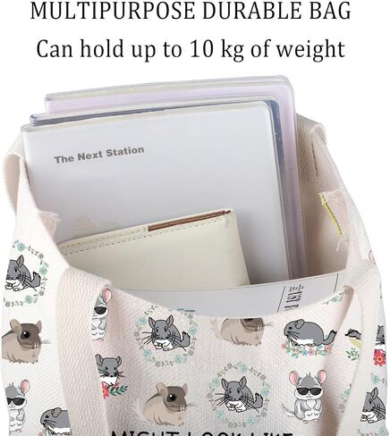 BNQL Chinchilla Gifts Tote Bag Chinchilla Lover Gifts Chinchilla Mom Gifts Funny Chinchilla Gifts Chinchilla Themed Gifts Bag in Saudi Arabia