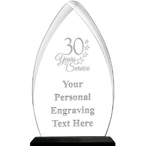 جائزة 30 عامًا من الخدمة Acrylic Award ، 6.75 "HESARDERISE SEES in Saudi Arabia