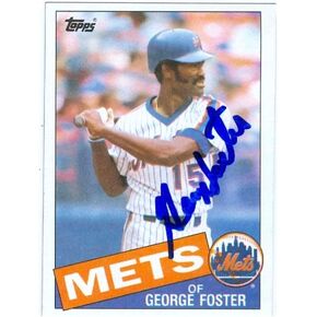 Warehouse 48484 George Foster Motached Baseball Card New York Mets 1985 Topps No .170 in Saudi Arabia