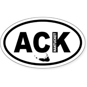 CafePress ACK Nantucket Map Oval Sticker Oval Car Bumper Sticker in Kuwait