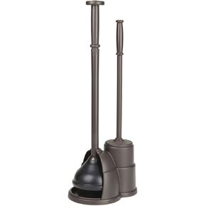 مكبس MDESign وفرشاة مجموعة من أجل المرحاض - فرشاة المرحاض الحديثة والمكبس الحديثة مع CADDY - CLECKENER و COMBO مع حامل للحمام - مجموعة هايد - البرونز in Kuwait